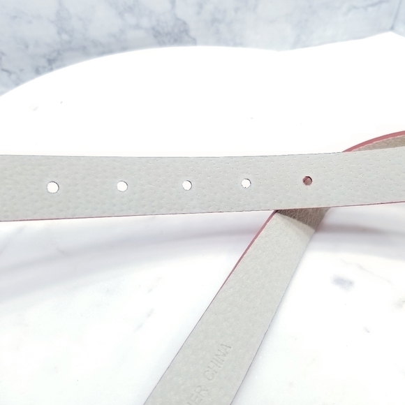 Coldwater Creek Leather Belt Red Womens Large 14-16 Slim Trouser - Picture 4 of 6